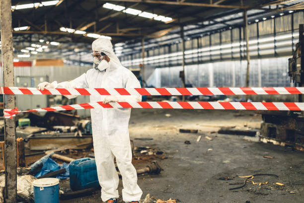 Professional Unattended Death Cleanup technician working in Port Washington, WI